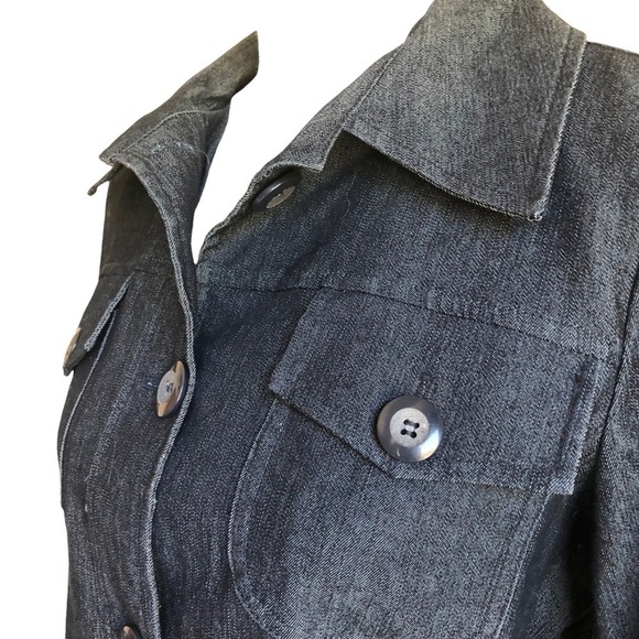 Sandro Sportswear Belted Denim Jacket Small - Picture 4 of 12